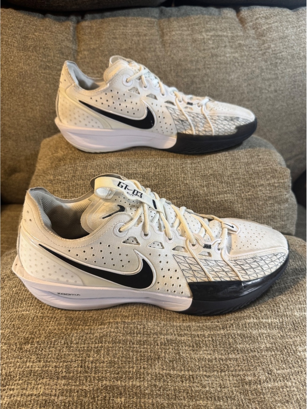 Nike Air Zoom GT Cut 3 Panda White Black Men's Size 13 DV2913-102